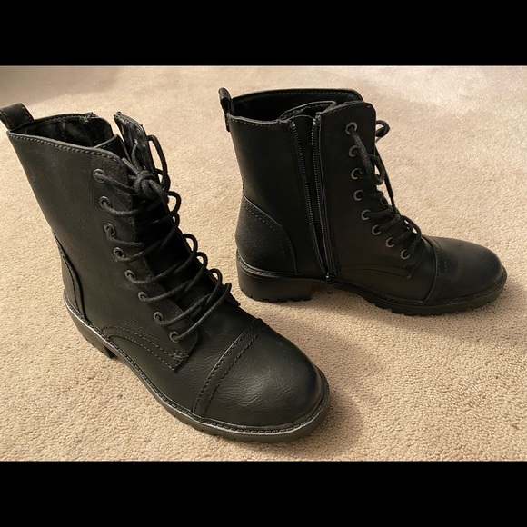 narrow combat boots